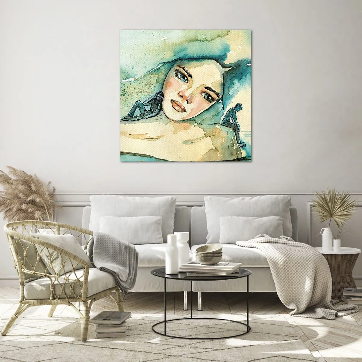 Impression sur verre - Image sur verre - Suis-je bleu? - 30x30 cm