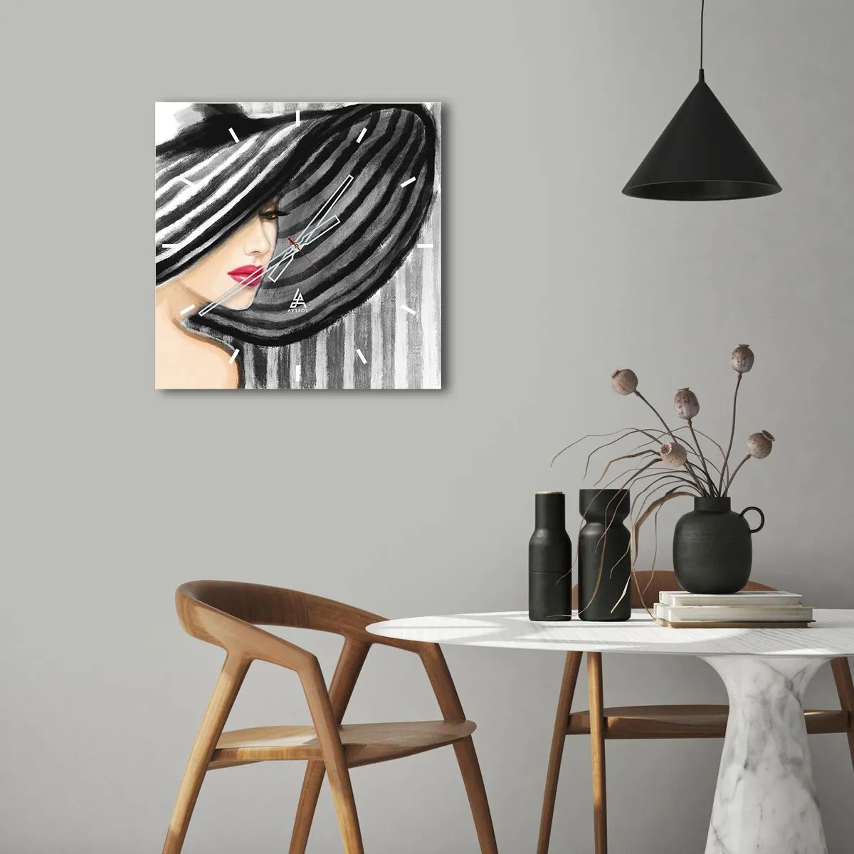 Horloge murale - Pendule murale - Où te chercher ? - 40x40 cm