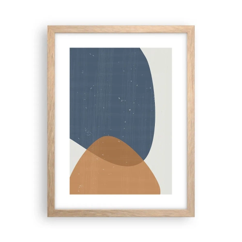 Affiche dans un chêne clair - Poster - Ovales et influences - 30x40 cm