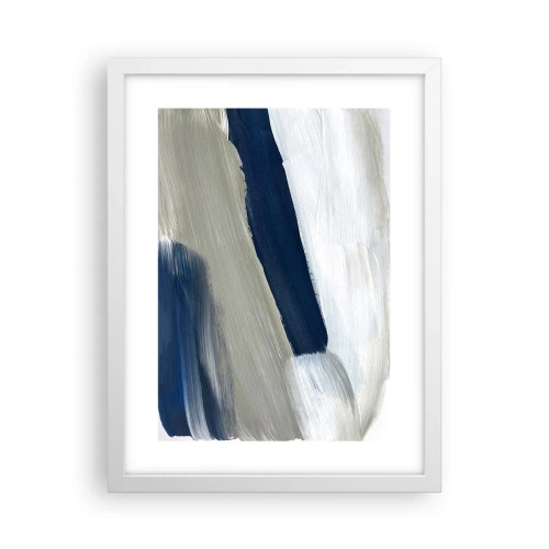 Affiche dans un cadre blanc - Poster - Rencontre avec la blancheur - 30x40 cm