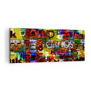 Impression sur toile - Image sur toile - Toutes les nuances du son - 100x40 cm