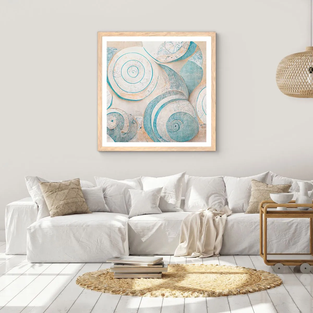 Affiche dans un chêne clair - Poster - Que cache la coque ? - 30x30 cm