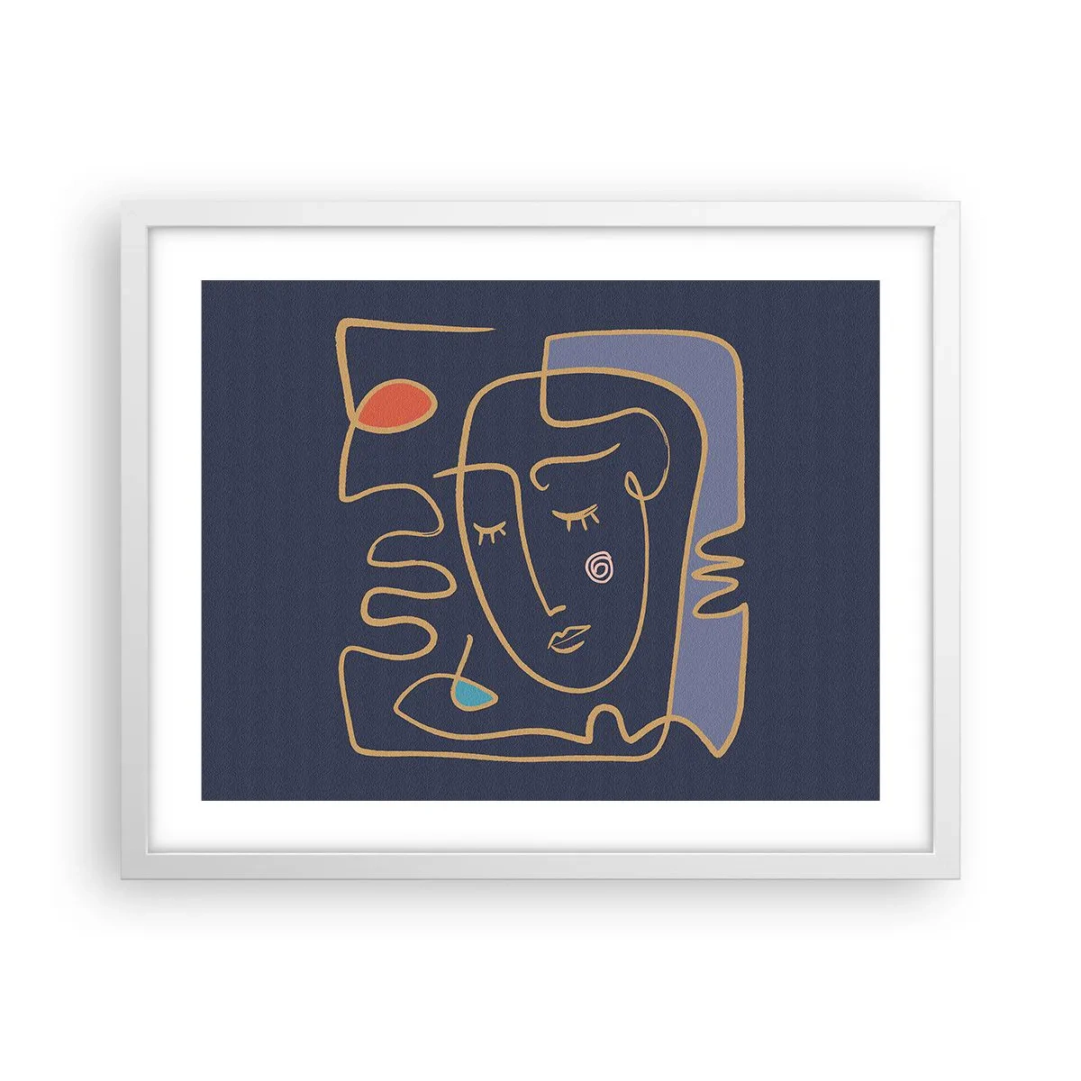 Affiche dans un cadre blanc - Poster - En réflexion - 50x40 cm