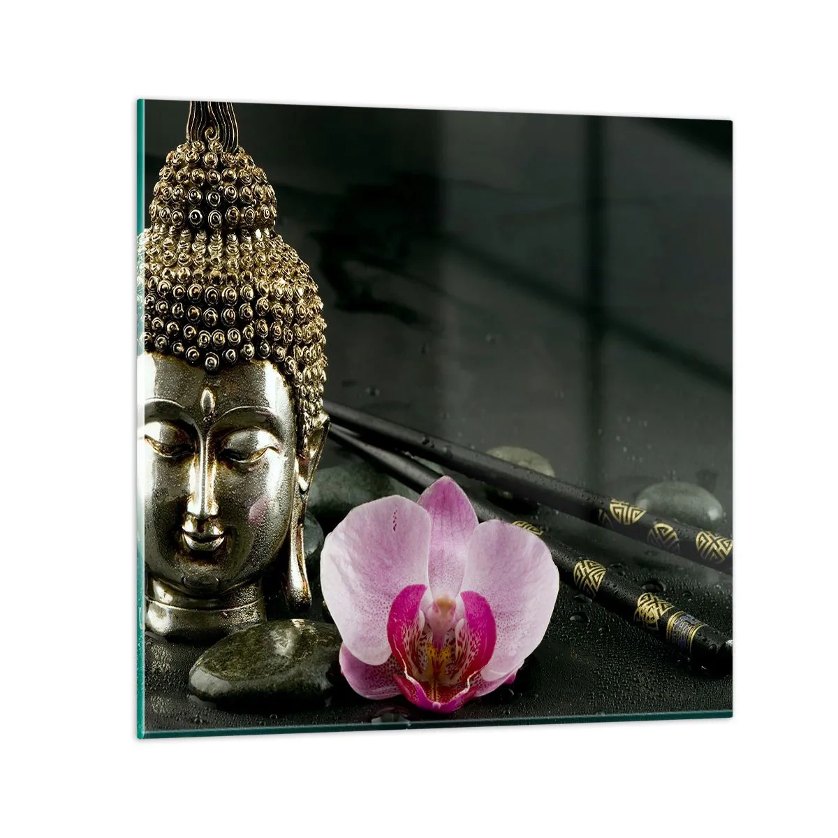 Impression sur verre - Image sur verre - Harmonie de la sagesse et de la beauté - 70x70 cm