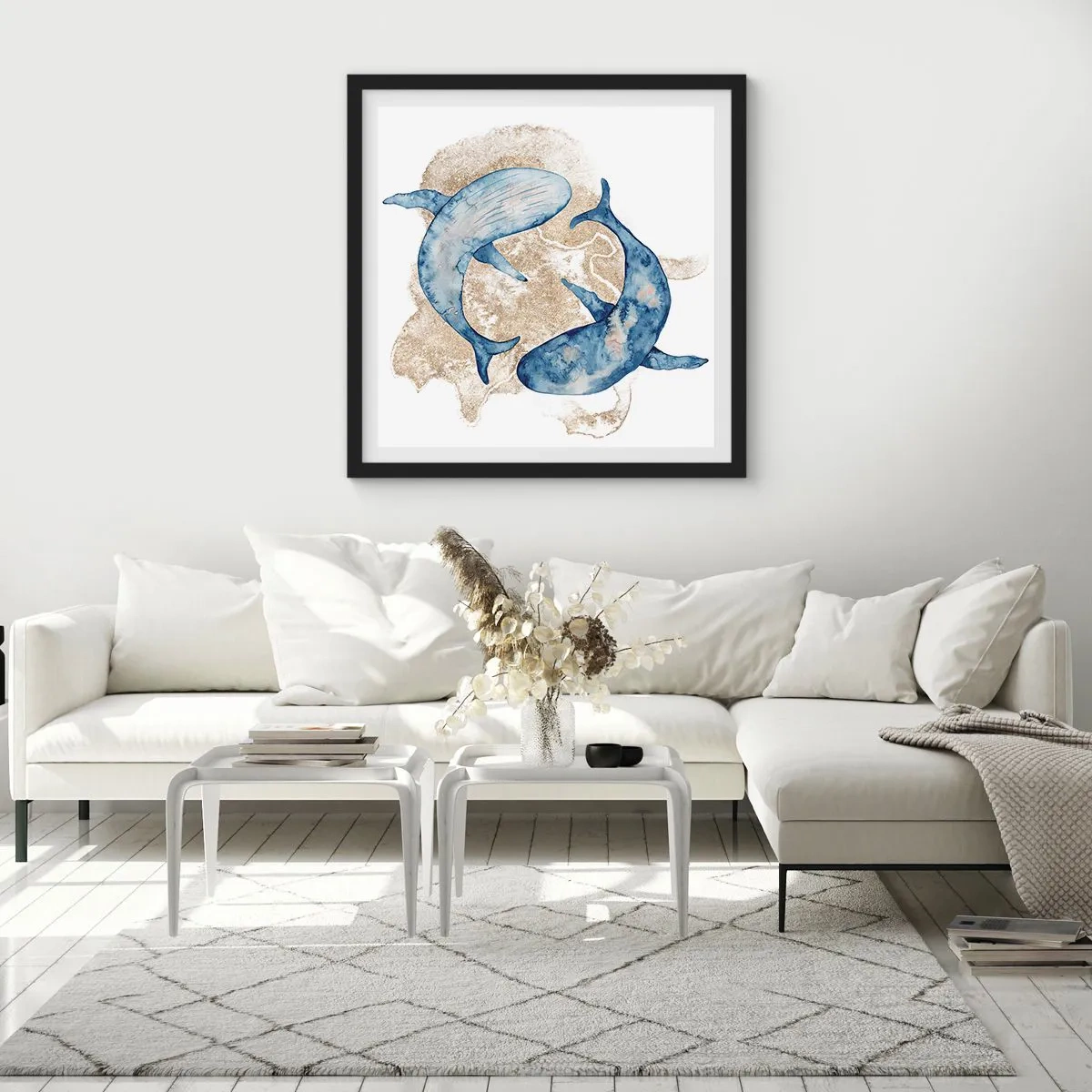 Affiche dans un cadre noir - Poster - Amis ou amoureux? - 40x40 cm