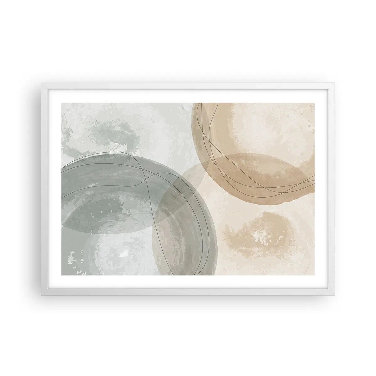 Affiche dans un cadre blanc - Poster - Mondes pénétrants - 70x50 cm