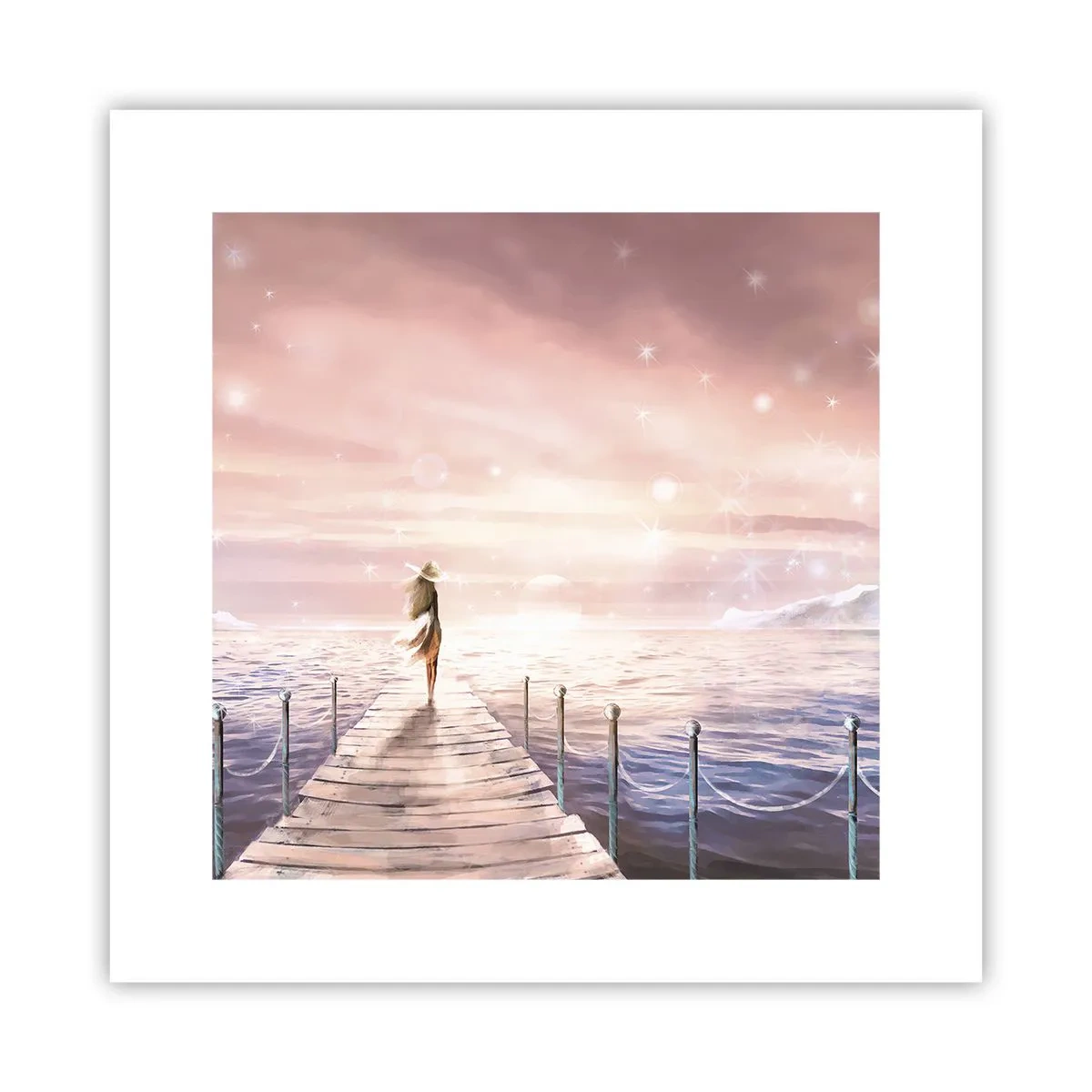 Affiche - Poster - A la lumière d'un rêve - 30x30 cm