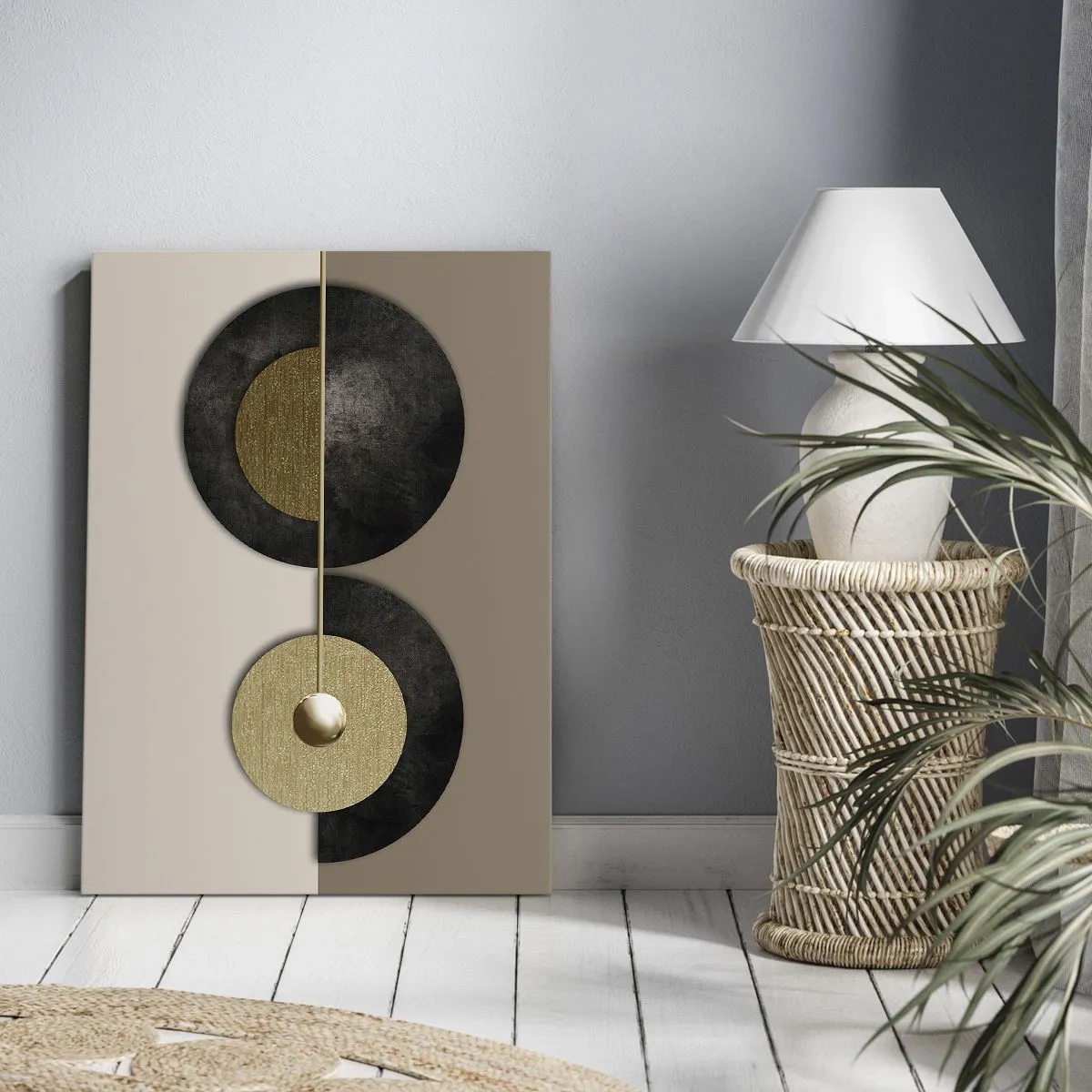 Impression sur toile - Image sur toile - Variations autour du cercle - 65x120 cm