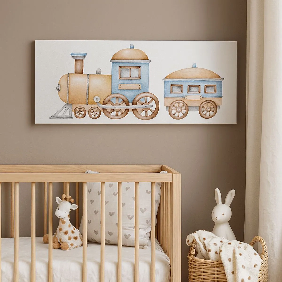 Impression sur toile - Image sur toile - Il est à la gare... - 100x40 cm