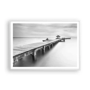 Affiche dans un cadre blanc - Poster - À l'horizon - 100x70 cm