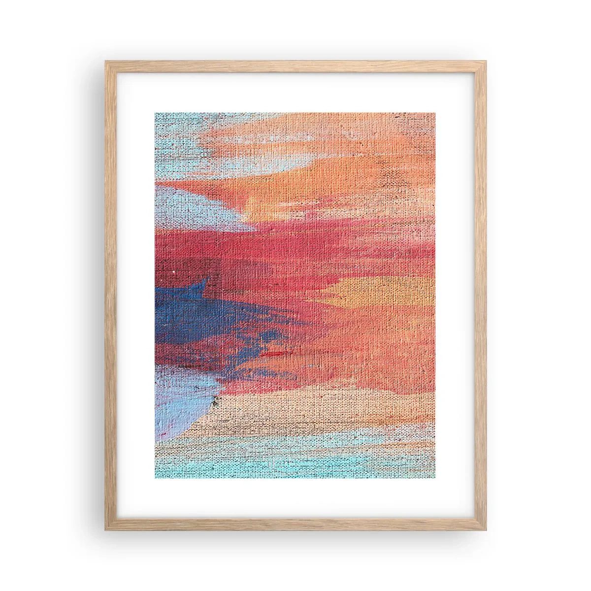 Affiche dans un chêne clair - Poster - Ecoulement de l'arc-en ciel - 40x50 cm