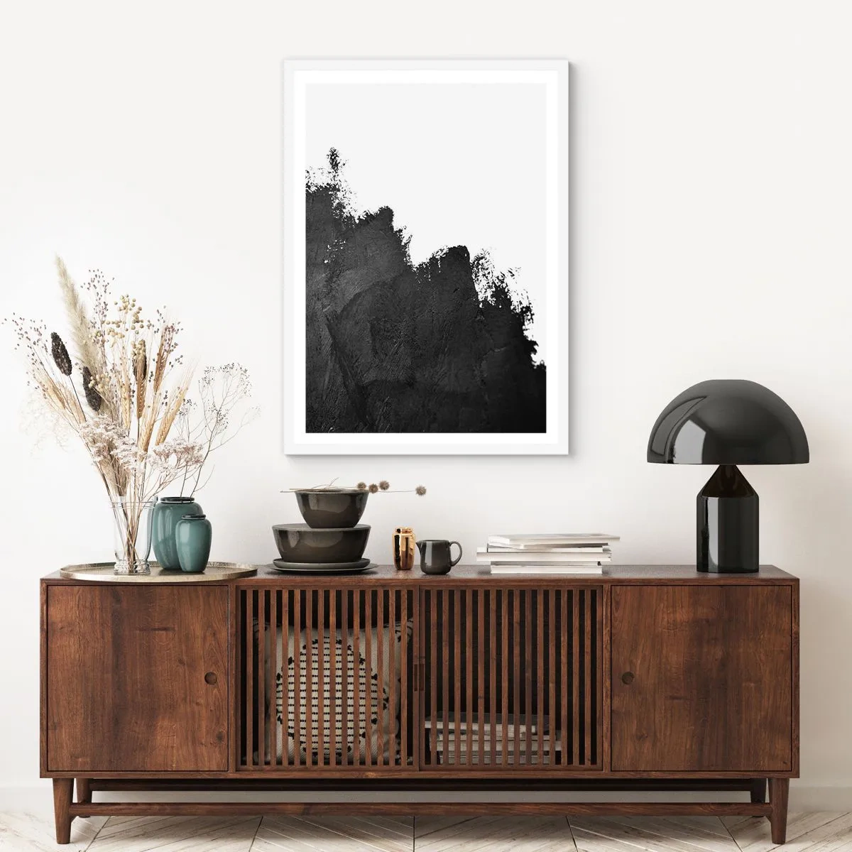 Affiche dans un cadre blanc - Poster - Éléments : terre - 40x50 cm