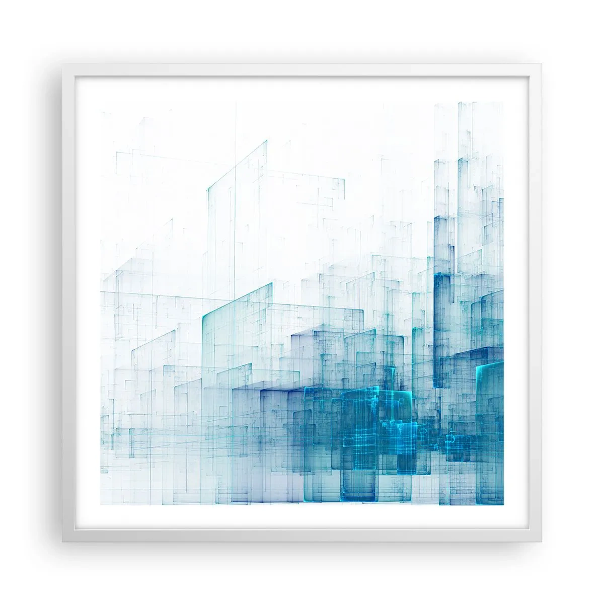Affiche dans un cadre blanc - Poster - Comment l’espace s’est formé - 60x60 cm
