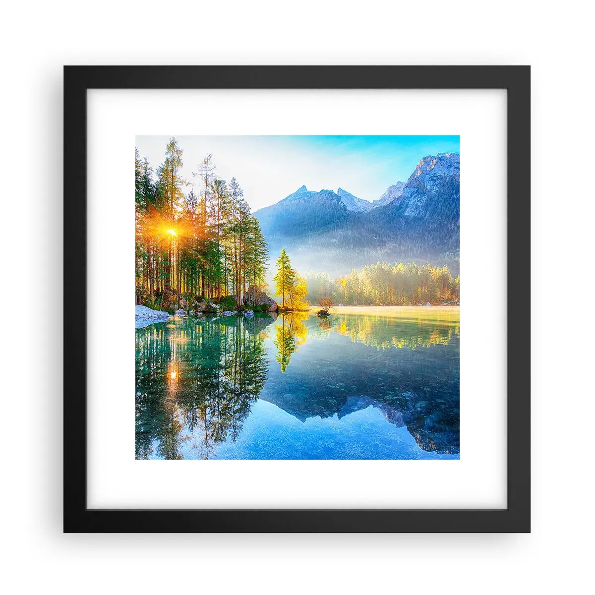 Affiche dans un cadre noir - Poster - Majesté et douceur - 30x30 cm