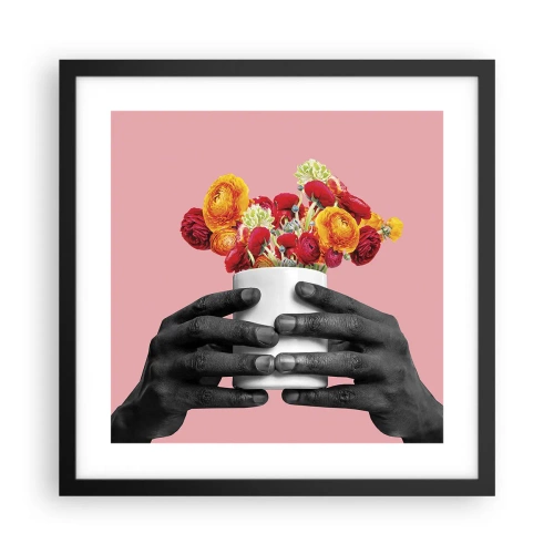 Affiche dans un cadre noir - Poster - Apothéose de la vie - 40x40 cm