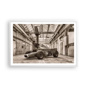 Affiche dans un cadre blanc - Poster - Le repos du guerrier - 91x61 cm