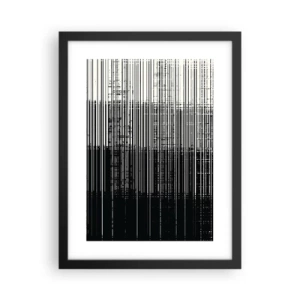 Affiche dans un cadre noir - Poster - Ondes et vibrations - 30x40 cm