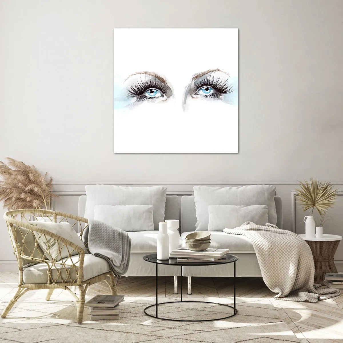 Impression sur verre - Image sur verre - Yeux d'ange? - 60x60 cm