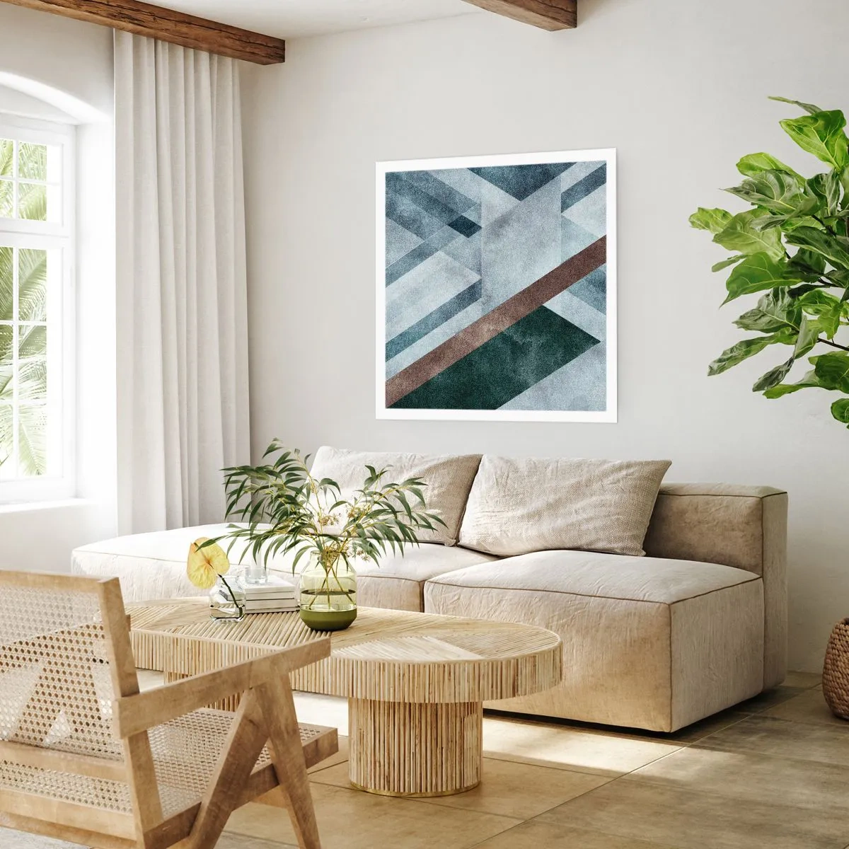 Affiche - Poster - Élégance sophistiquée de la géométrie - 40x40 cm