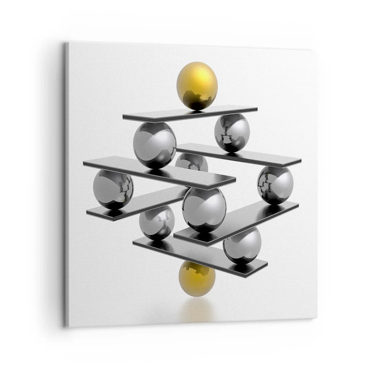 Impression sur toile - Image sur toile - Balance d'or et d'argent - 50x50 cm