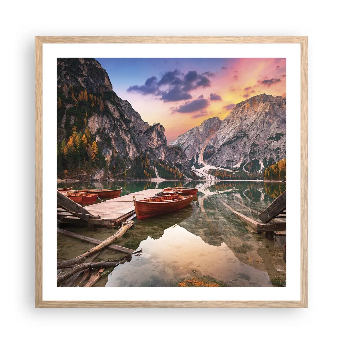 Affiche dans un chêne clair - Poster - Promesse du jour - 60x60 cm