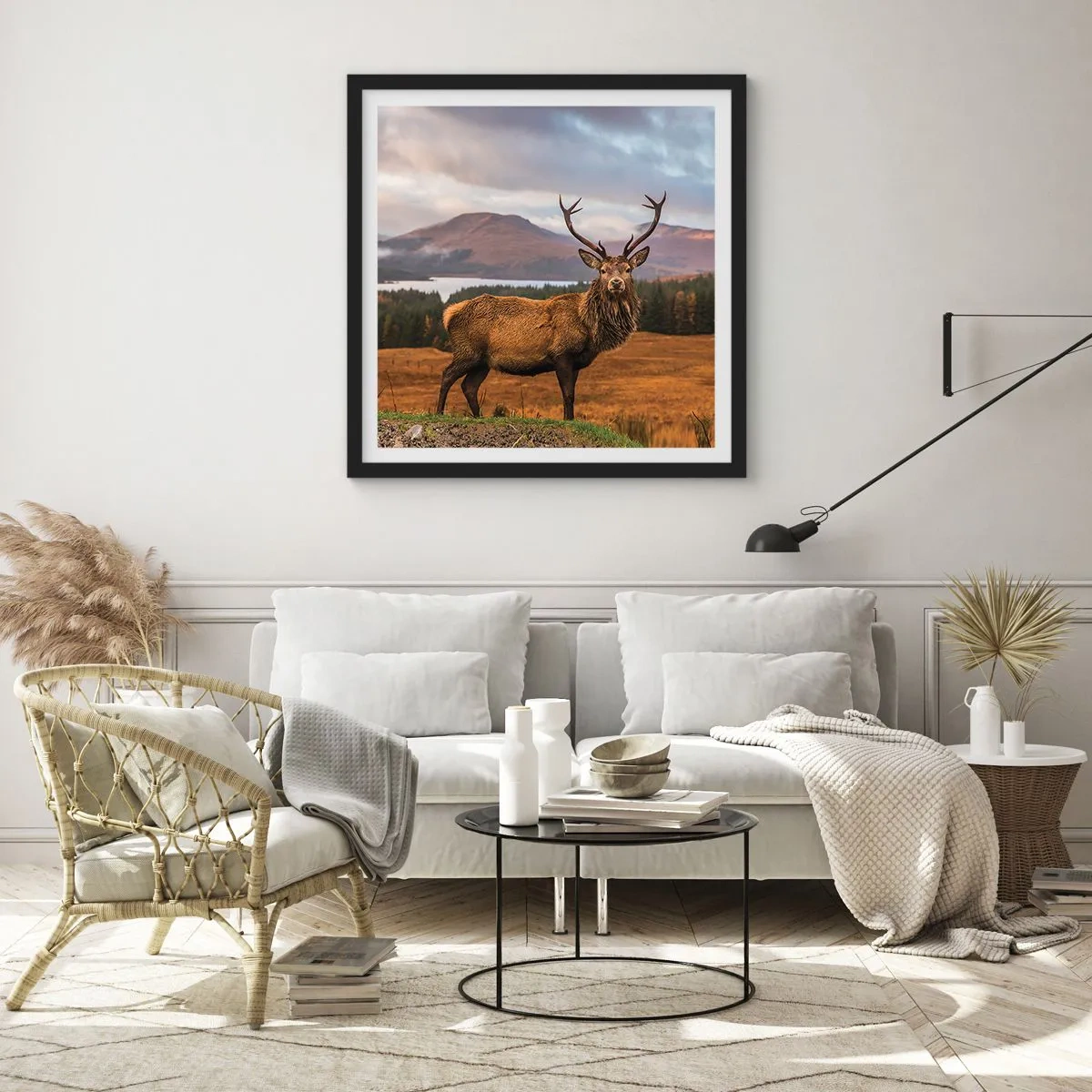 Affiche dans un cadre noir - Poster - Majesté de la nature - 60x60 cm