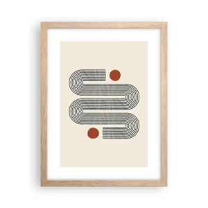 Affiche dans un chêne clair - Poster - Du début à la fin - 30x40 cm