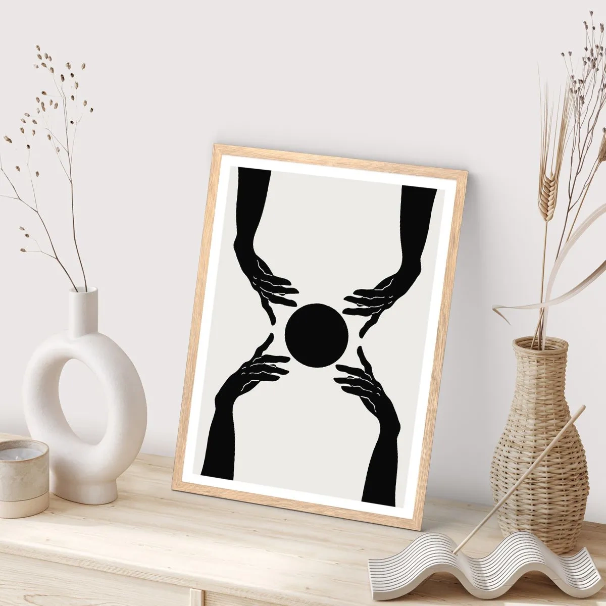 Affiche dans un chêne clair - Poster - Signe secret - 30x40 cm