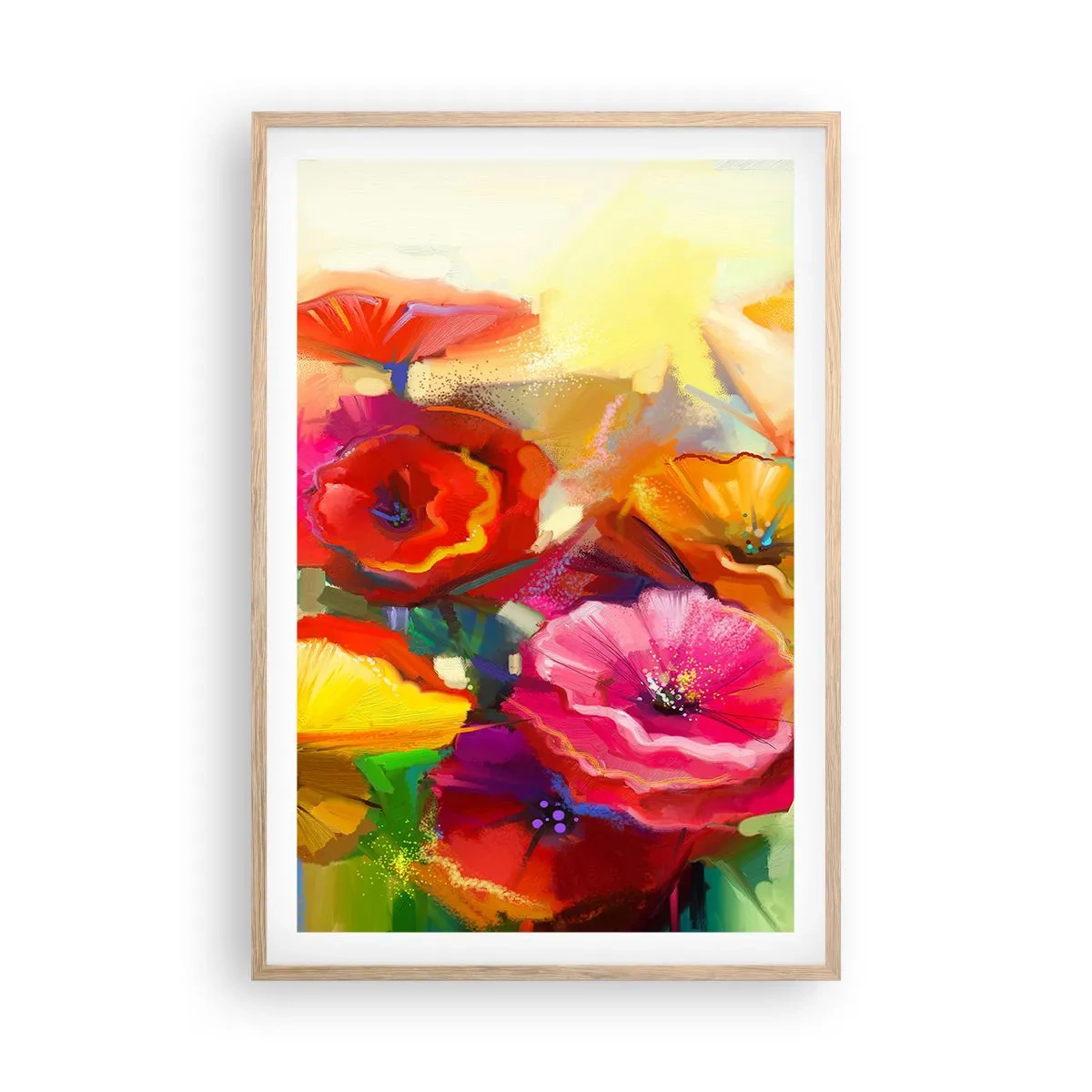 Affiche dans un chêne clair - Poster - Pas seulement rouge - 61x91 cm