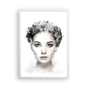 Affiche dans un cadre blanc - Poster - Un portrait extrêmement stylé - 50x70 cm