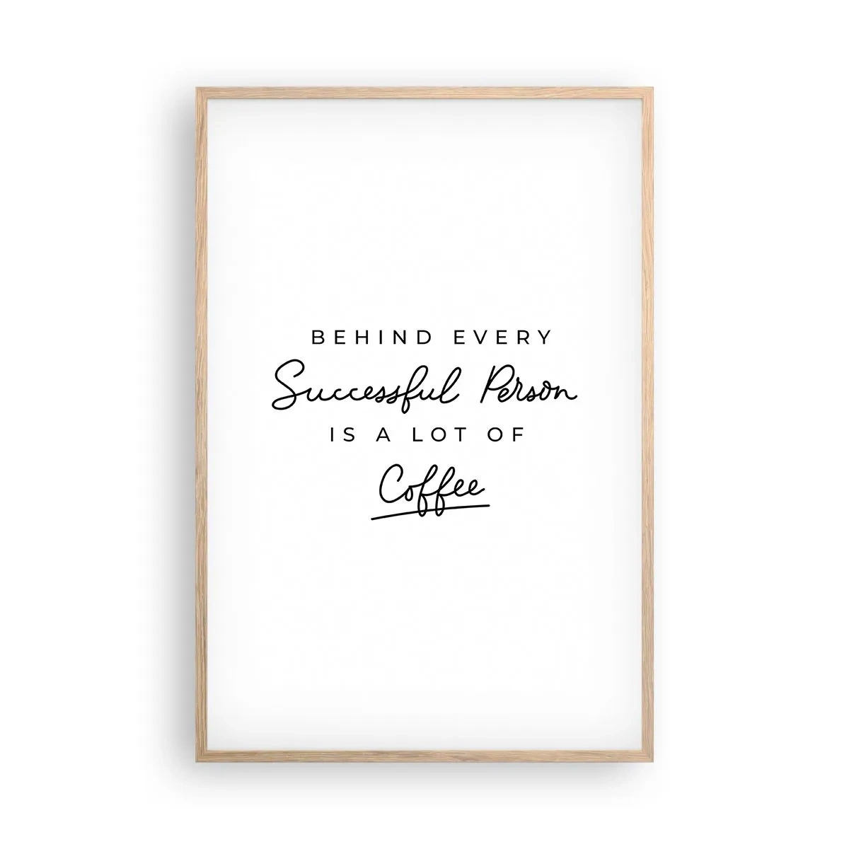 Affiche dans un chêne clair - Poster - Secret du succès - 61x91 cm
