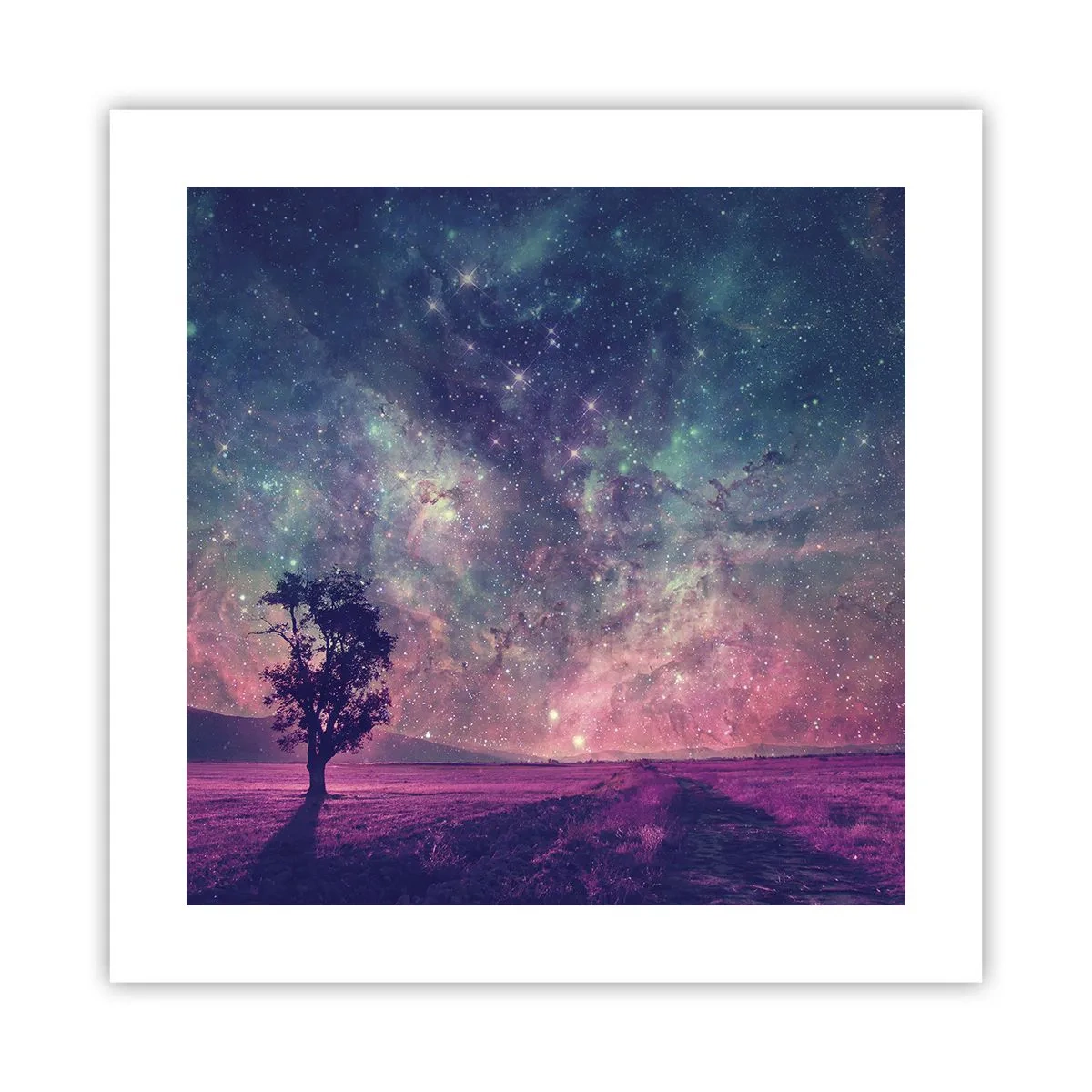 Affiche - Poster - Sous un ciel magique - 40x40 cm