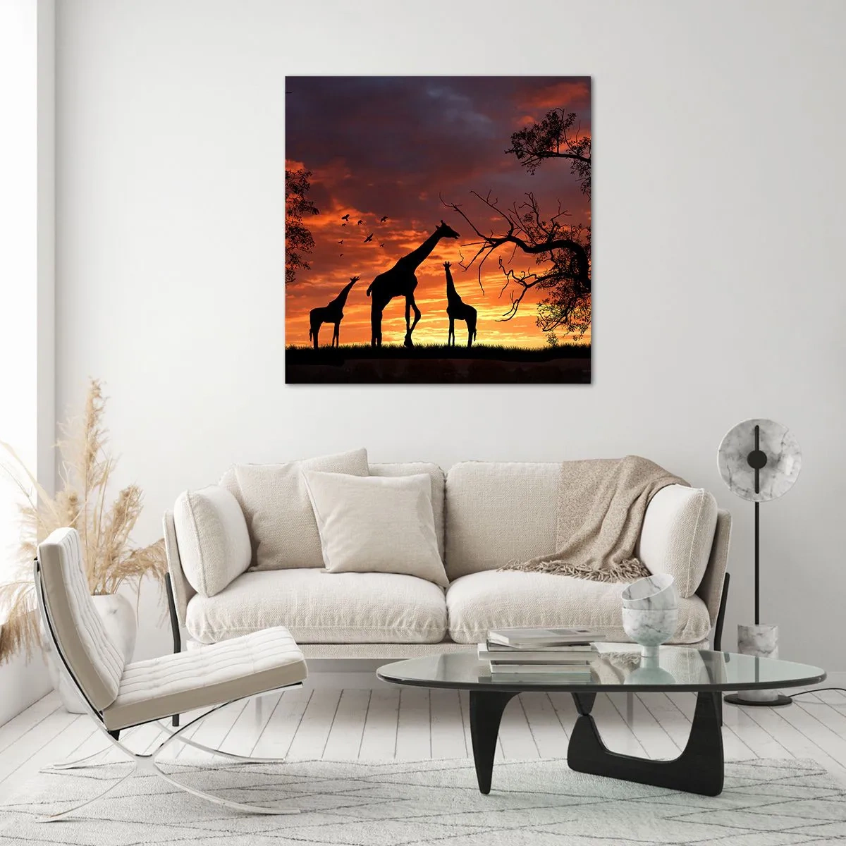 Impression sur verre - Image sur verre - Un petit dîner avec vos proches - 30x30 cm