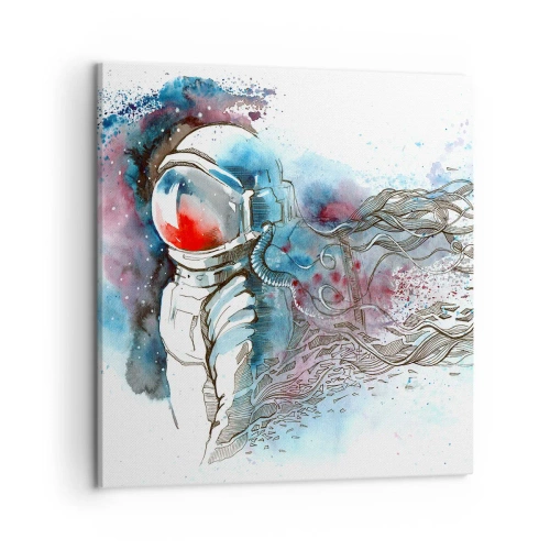 Impression sur toile - Image sur toile - Seul avec l'espace - 50x50 cm