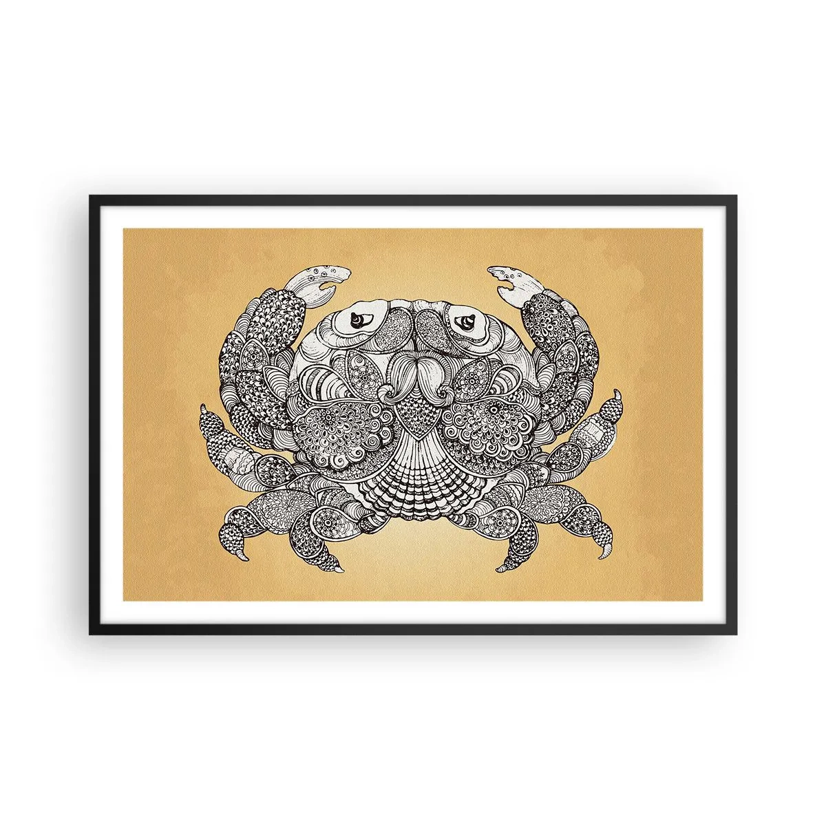 Affiche dans un cadre noir - Poster - Les contes de M. Crabe - 91x61 cm