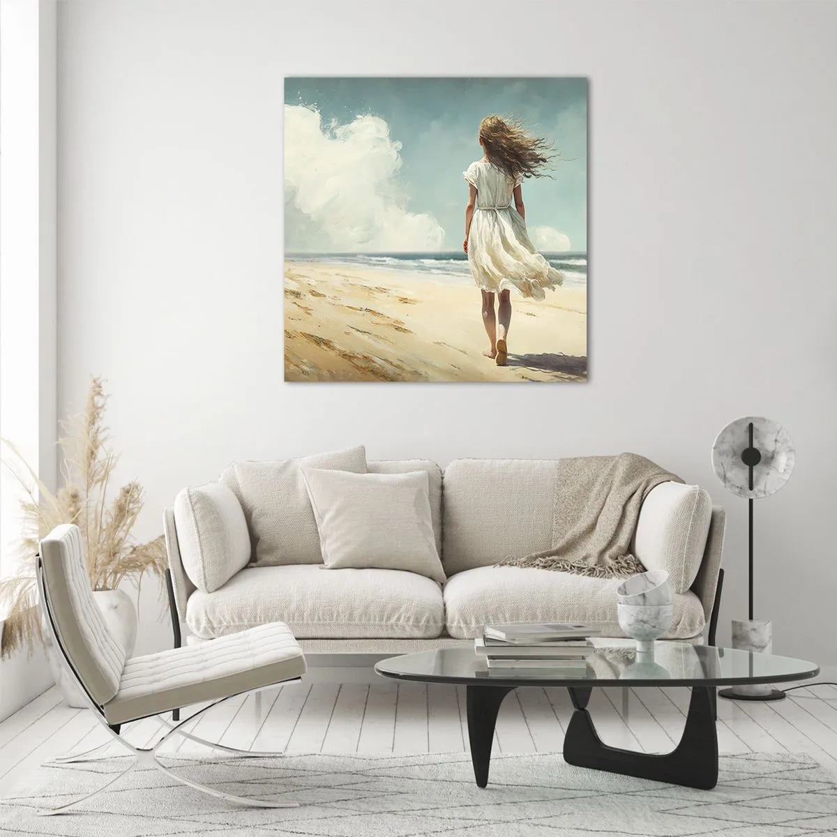 Impression sur verre - Image sur verre - Pour rencontrer le soleil et le vent - 30x30 cm