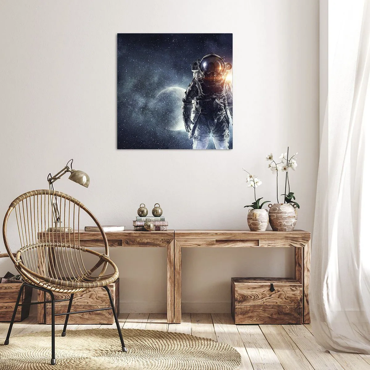 Impression sur toile - Image sur toile - Aventure spatiale - 60x60 cm