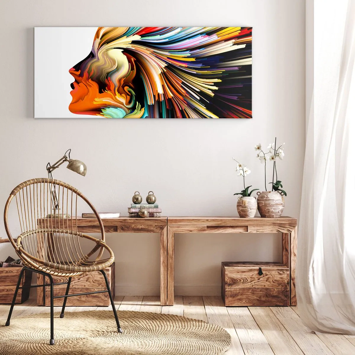 Impression sur toile - Image sur toile - Une explosion d'imaginaire - 100x40 cm