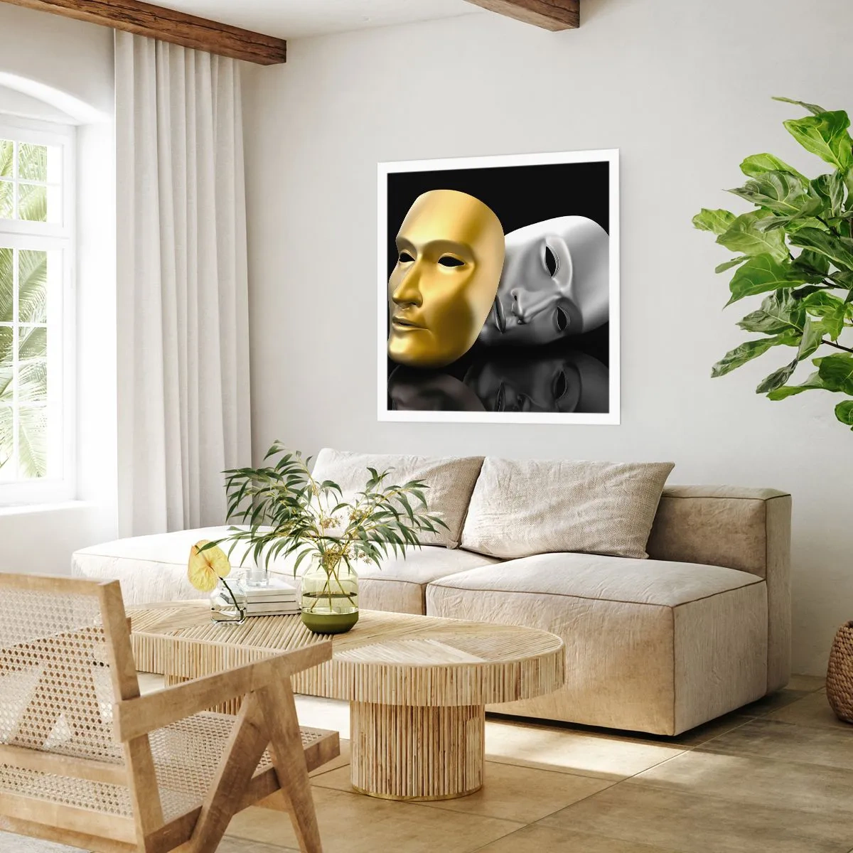 Affiche - Poster - La vie est un théâtre - 60x60 cm
