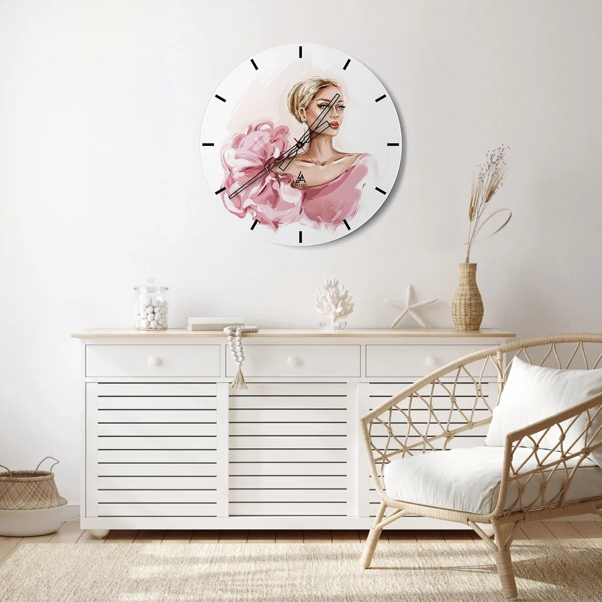 Horloge murale - Pendule murale - Comme peinte... - 30x30 cm