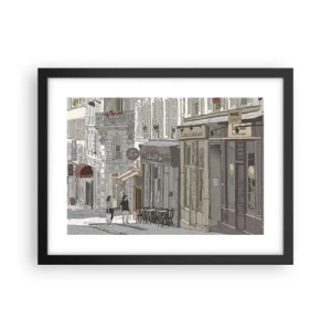 Affiche dans un cadre noir - Poster - Joie de la ville - 40x30 cm