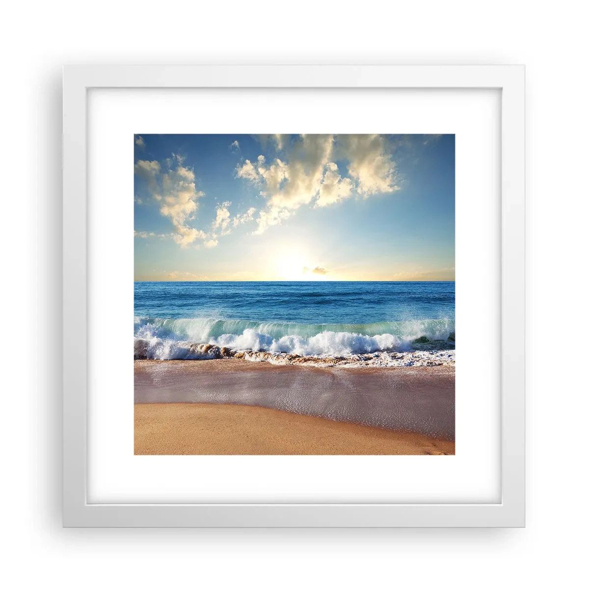 Affiche dans un cadre blanc - Poster - Mouvement et immobilité à la fois - 30x30 cm