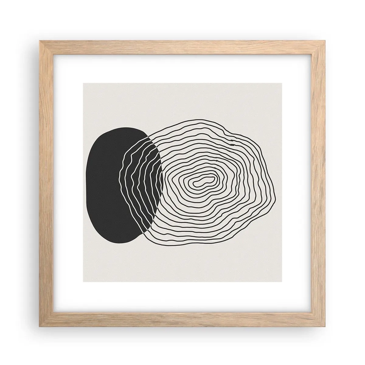 Affiche dans un chêne clair - Poster - Durabilité et oscillation - 30x30 cm