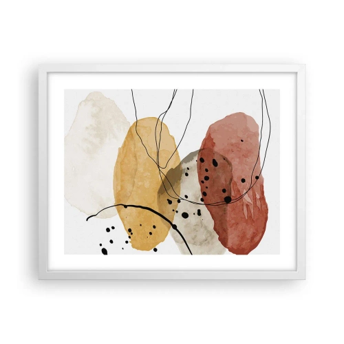 Affiche dans un cadre blanc - Poster - Léger et transparent comme l'air - 50x40 cm