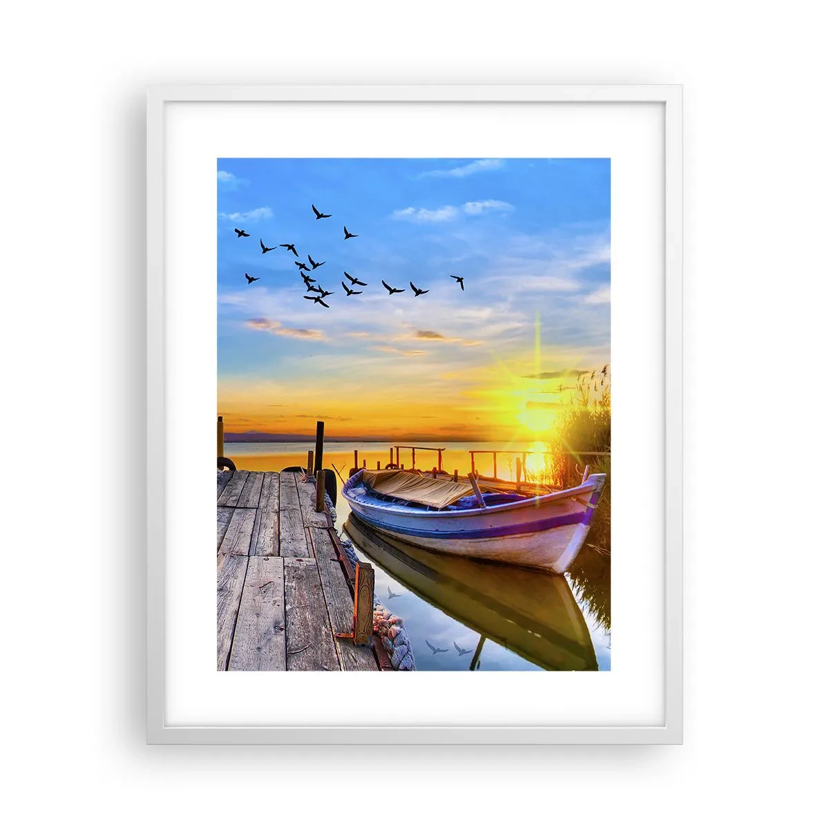 Affiche dans un cadre blanc - Poster - Au revoir, à demain - 40x50 cm