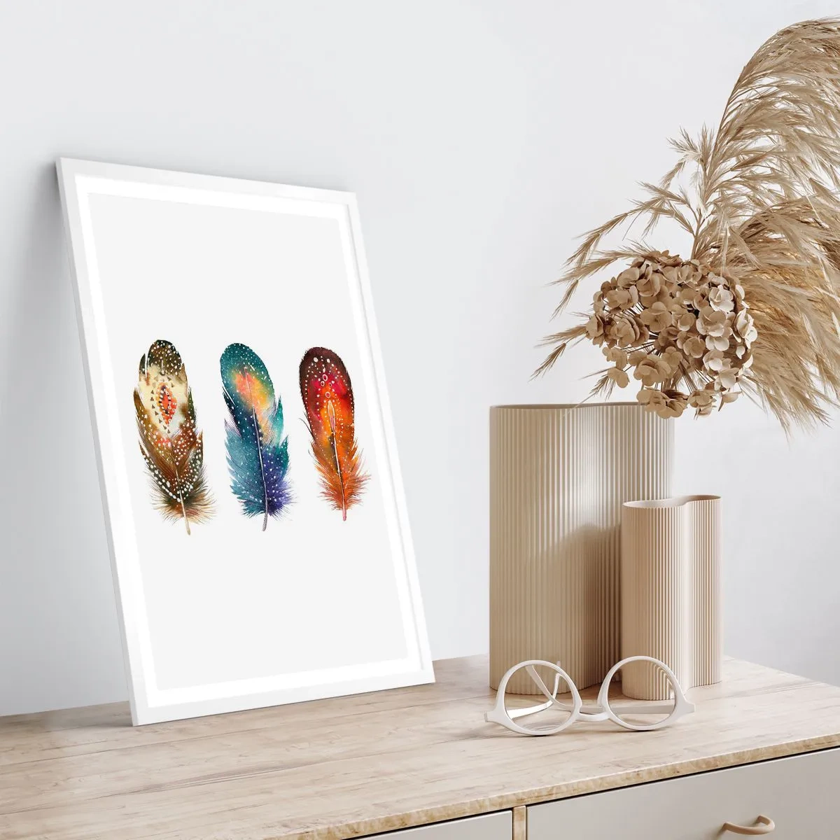 Affiche dans un cadre blanc - Poster - Rituels, cérémonies, secrets - 61x91 cm