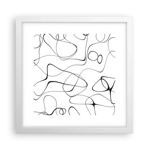 Affiche dans un cadre blanc - Poster - Le chemin de la vie, les voies du hasard - 30x30 cm