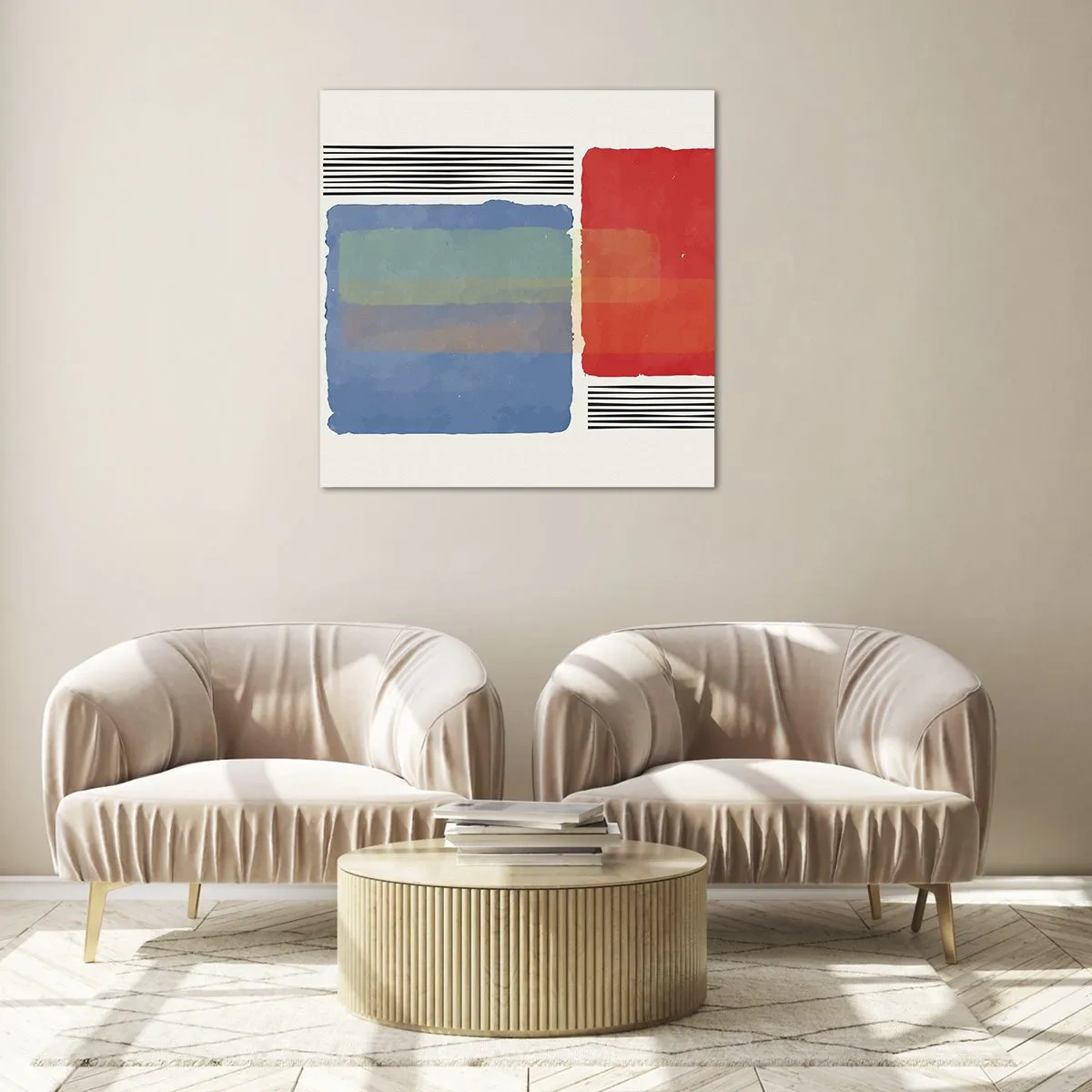 Impression sur verre - Image sur verre - Esprit et lettre de la géométrie - 60x60 cm