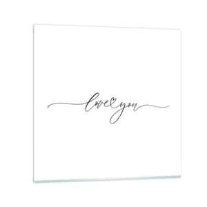 Impression sur verre - Image sur verre - Noir sur blanc - 30x30 cm