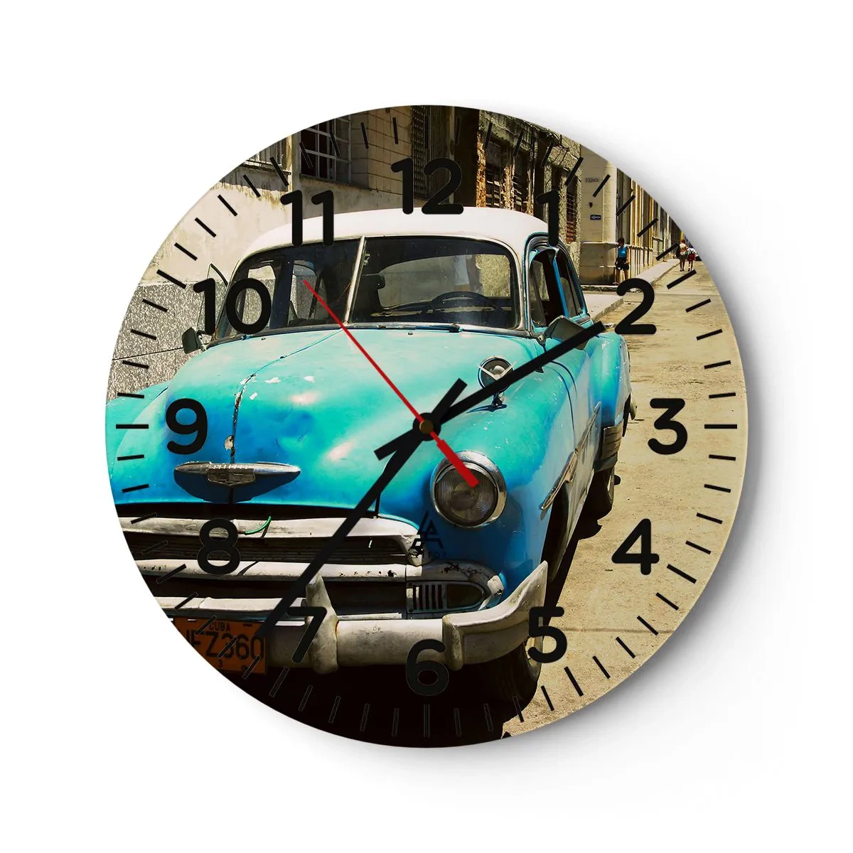 Horloge murale - Pendule murale - Et vive Cuba ! - 40x40 cm
